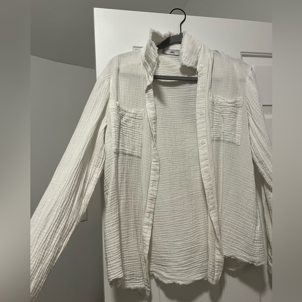 Adika Button Down Gauze Top